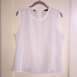 White sheet tank top